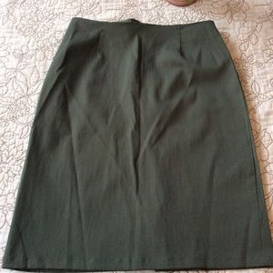 Army green skirt